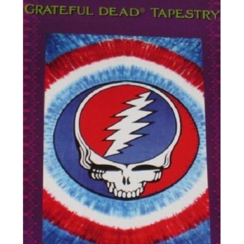 New Grateful Dead Steal Your Face Red White Blue Large Tapestry Bed Cover 60X90 - Picture 2 of 4